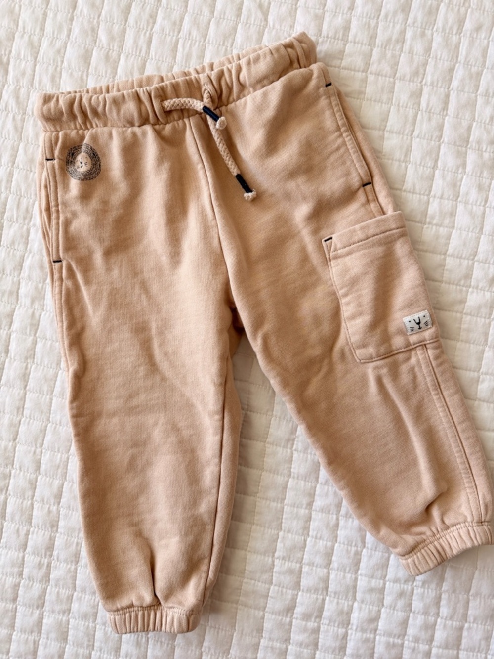 Sergent Major Kids Cozy Cargo Joggers Tan Size 24 months